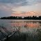 Dusk settles over Half Moon Lake