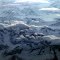 Snow mountains and clouds in Alaska