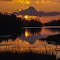 Sunset reflection along the Sterling Highway/ Alaska