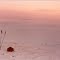 Skiing back Camp Lonely