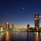 Sumida-River and  St. Luke's Tower at twilight