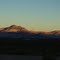 La ruta 40, vista desde Neuquén a Mendoza con puesta de sol