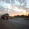 Atardecer en rotonda de acceso a Chajarí, ruta Nac. 14 (foto: Juan José Mella 23/2/08).