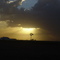 Molino y tormenta de arena