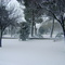 Nieve en la plaza.