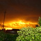 tormenta sobre las casas