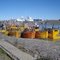 Astillero en Pto La Unión,donde desemboca el rio Chubut al oceano Atlantico.