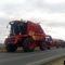 cosechadora por la ruta 7