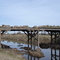 Puente de madera sobre río Samborombón Chico