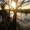 Atardecer en zona rural inundada / Lautaro