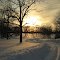 Sunset after a record snow Feb 2011