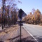 Road Sign Near Dwellingup After Bushfire Jan 2007