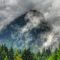 Bathed In Clouds. The Bensen Plateau as Seen from Cascade Locks Oregon