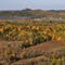 Holy Hill from helicopter in fall