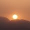 Sunset through haze I-8 heading west toward Yuma, AZ