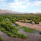 upstream toward the dam