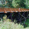 Old railroad trestle used as a trail bridge, Discovery Trail, Sequim Bay