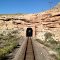 Rail tunnel leading into Ruby Canyon, Colorado.