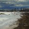 Dark, Oncoming Thunderstorm Skies And Melting Snow In Early Spring, Edmonton Mar '11