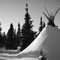 Tipi sous la neige