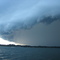 Shelf cloud and squall over Abino Bay