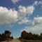 road and clouds