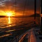 Sunset under way
