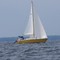 One of many sail boats that day... On Lake Nipissing passing Iron Island near Sturgeon Falls...