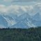 Forest, mountains, sky