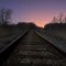 Tracks at night