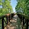  Over the "rainbow" bridge.        Petit pond d'arc en-ciel,   Saint-André-Avellin, QC, Canada
