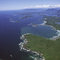 Aerial view over Pacific Rim Park