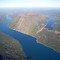 Chilko and Tsuniah Lakes from the air