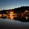 Panorama from Coal Harbour pier at night