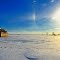 Manitoban barn in winter