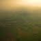 Green Fields Below With A Thunderstorm And Rain Curtain In Behind Northwest of Toronto May '11