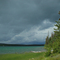 Storm brewing at end of road