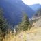 Twisted and steep  Duffey Lake road & Cayoosh creek at the bottom !!Route a 14% de pente et ruisseau Cayoosh au fond du Canyon!!