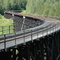Active s curve trestle on the CN Line to Kitimat.