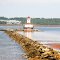 Entrance to Summerside Harbour, Indian Spit Light, Prince Edward Island, Canada