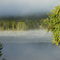 Morning mist on lake Marie-Louise