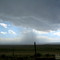 2008 - August 13th - 20:58Z - Looking WSW - Downburst from every strenghtening storm.