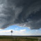 2008 - August 13th - 21:13Z - Looking NW - First decent vantage of the updraft ... stunning structure.  Dual mesocyclonic structures (one anti-cyclonic).