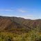 Hiking across the burn