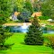 Pond with a Fountain