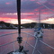 Sunset on a mooring ball, Aug 07.
