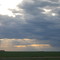 Sun Rays Near the Edge of the Thunderstorm Close to Olds AB