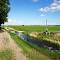 quiet road beside drainage canal
