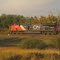 The CN Train Running Along North Cooking Lake AB In Autumn East of Edmonton Oct '11