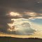 A Dying Thunderstorm With Gorgeous Sun Rays West of Drumheller AB Aug '13